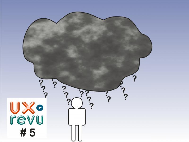 Illustration of a thundercloud over a user